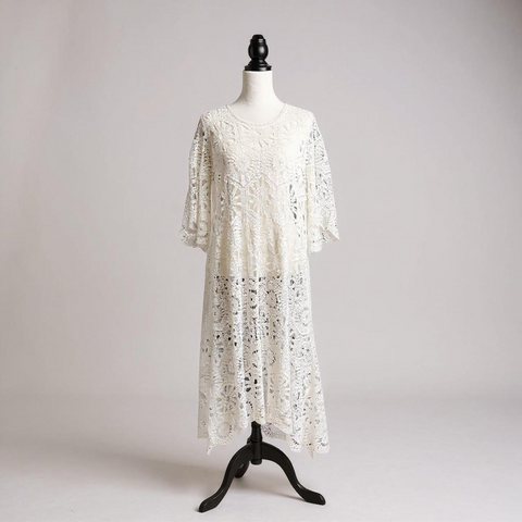 Ladies Crochet Dress in White