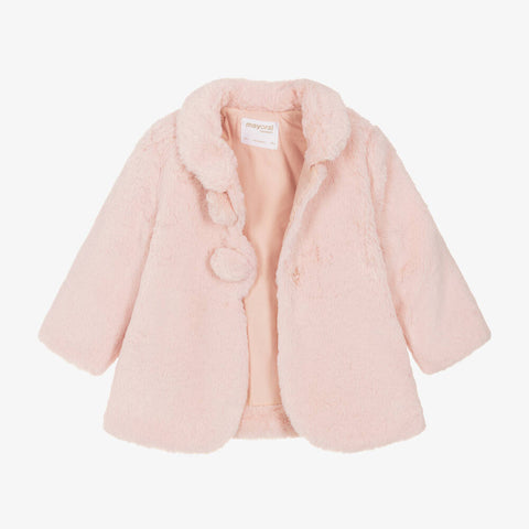Mayoral Baby Girls Faux Fur Coat