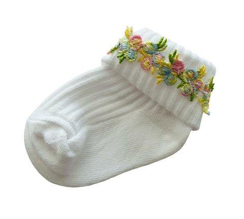 Baby Girls Handmade Set With  Floral Detailing