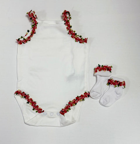 Baby Girls Handmade Set Red