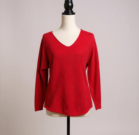 Ladies Soft Knit Jumper in Red