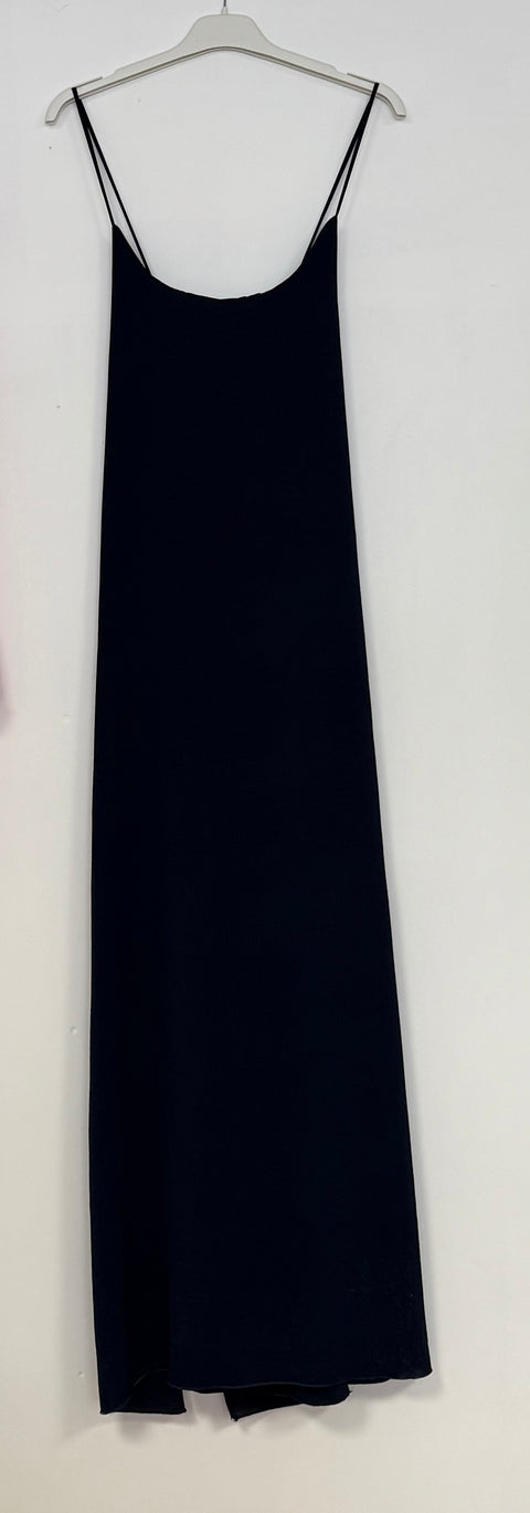 Ladies Cross Over Back Maxi Dress In Navy