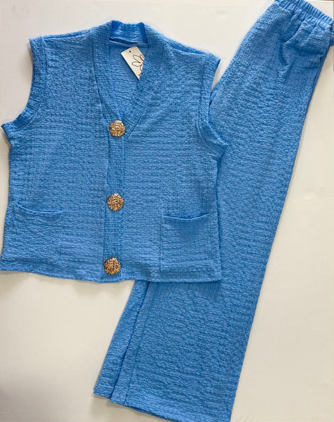 Ladies 2 Piece Set with Gold Buttons