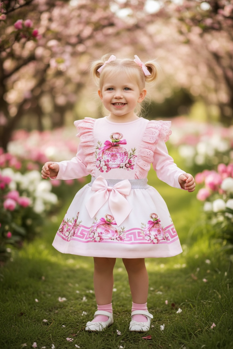 Girls Pink Skirt Set