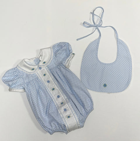 Baby Girls Blue Romper