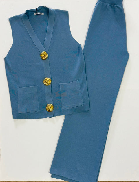 Ladies 2 Piece Set with Gold Buttons