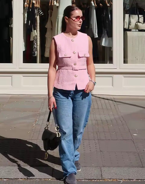 Ladies Pink Waistcoat