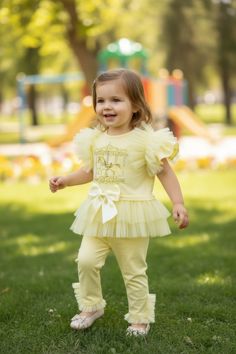 Girls Lemon Legging Set