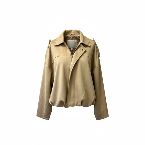Womans Suede Jacket in Camel