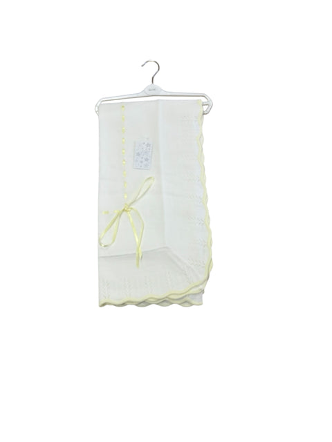 Baby Blanket White and Yellow
