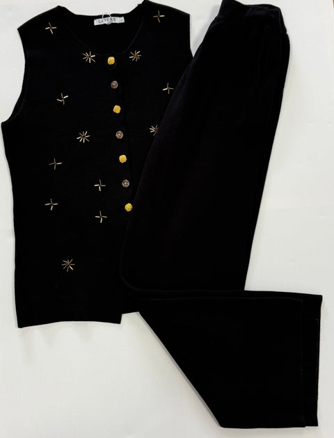 Ladies 2 Piece Set with Gold Sparkle