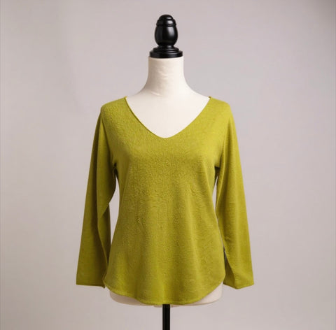 Ladies Soft Knit Jumper in Olive Green