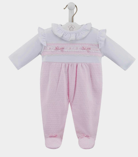 Dandelion Pink Detailed Babygrow