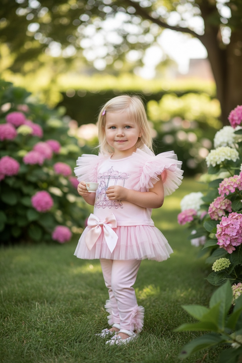 Girls Pink Legging Set