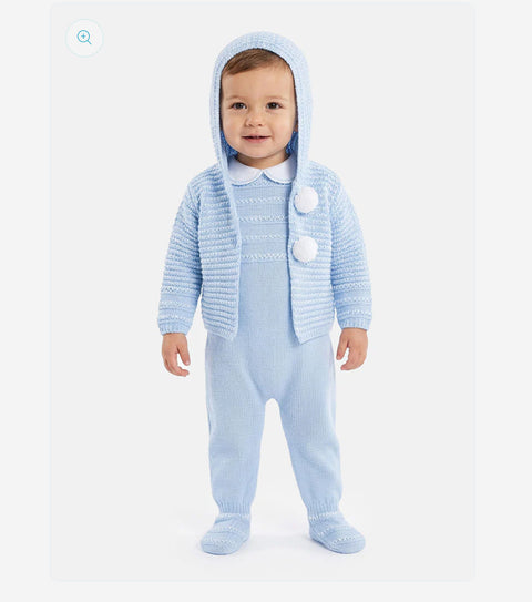 Baby Boys Knitted 2 Piece Set Blue