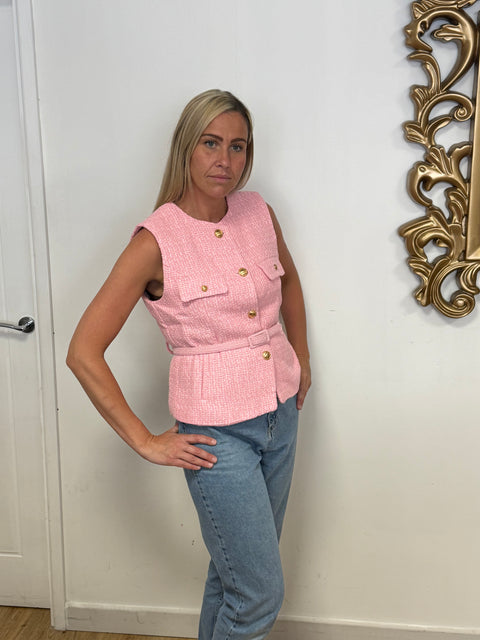 Ladies Pink Waistcoat