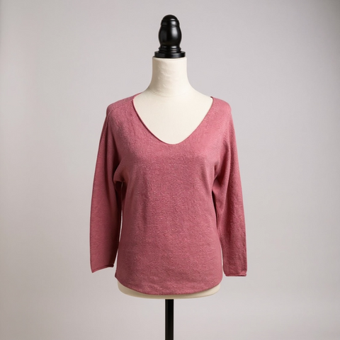 Ladies Soft Knit Jumper in Pink