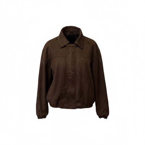 Womans Suede Jacket in Brown