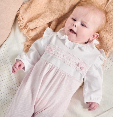 Dandelion Pink Detailed Babygrow