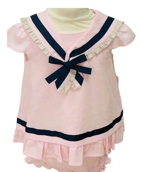 Basmarti Pink Sailor Dress Set