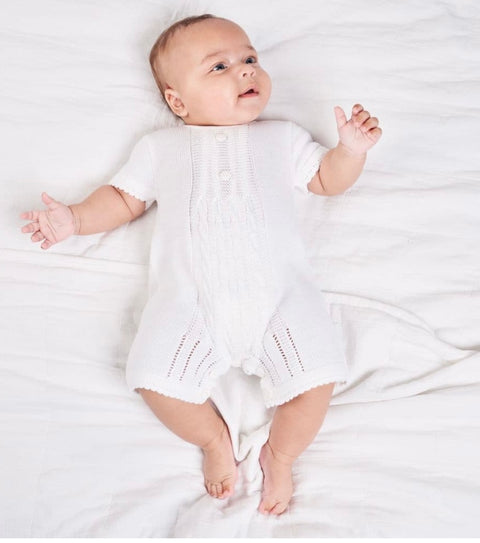 Dandelion Cable Knit Shortie Romper