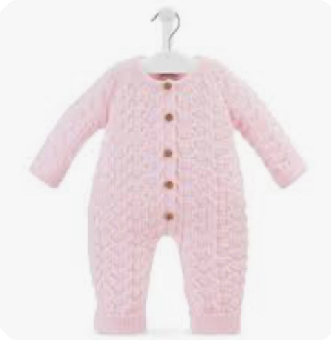 Dandelion Knitted Pink Baby Girl's Onesie