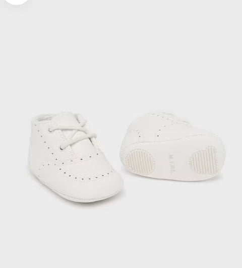 Mayoral Baby Boys Soft Sole Lace Up White Bootie