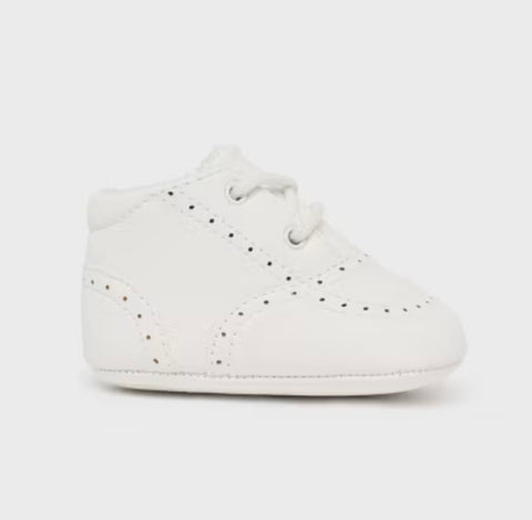 Mayoral Baby Boys Soft Sole Lace Up White Bootie