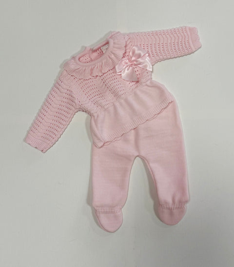 Baby Girls Knitted Bow Set