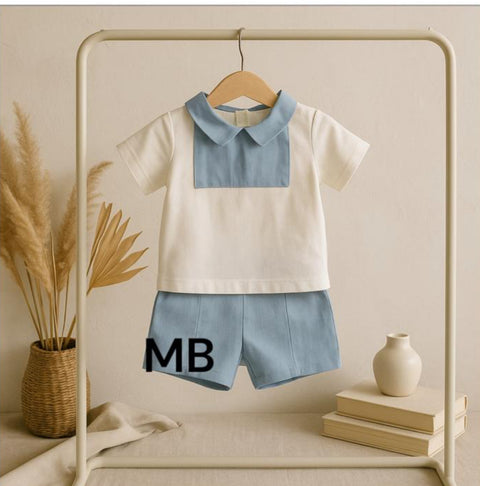 Baby Boys Short Set in Blue