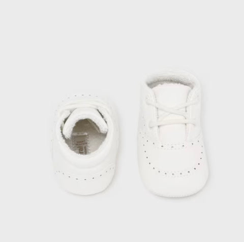 Mayoral Baby Boys Soft Sole Lace Up White Bootie