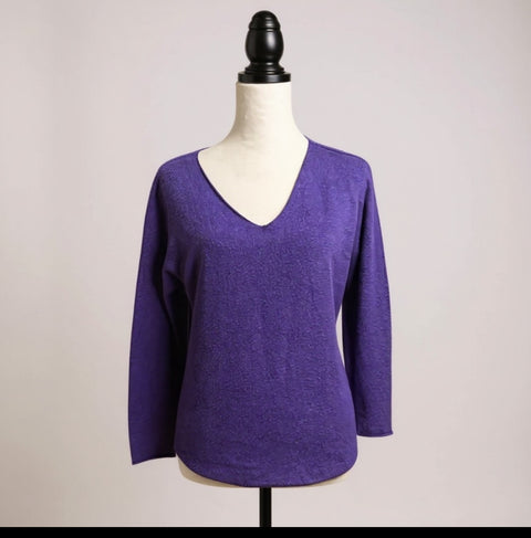 Ladies Soft Knit Jumper in Purple