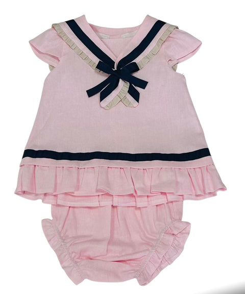Basmarti Pink Sailor Dress Set