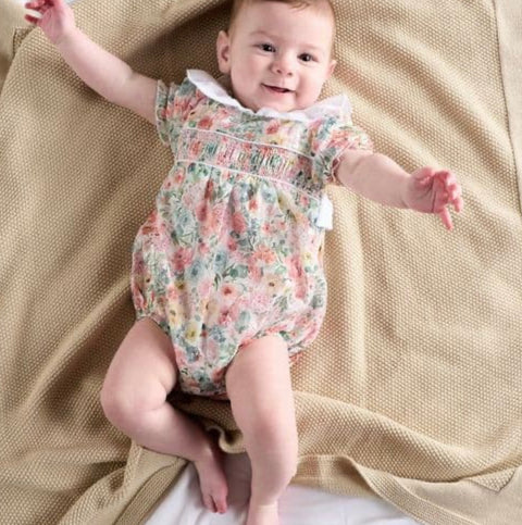 Dandelion Floral Smocking Romper