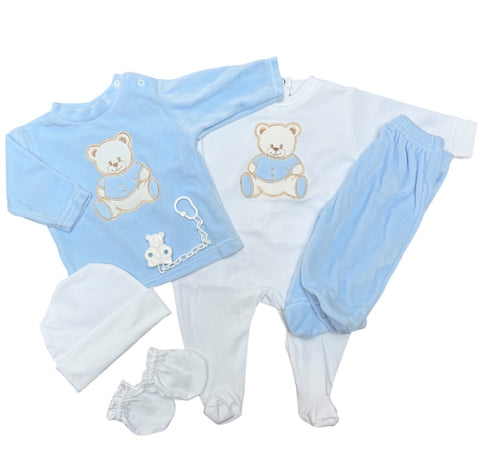 Teddy Bear Baby Set 7 Pieces in Blue