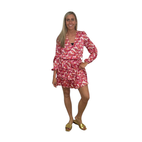 Ladies Printed Dress in Pink