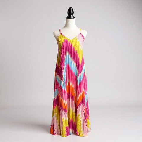 Ladies Printed Dress in Bright