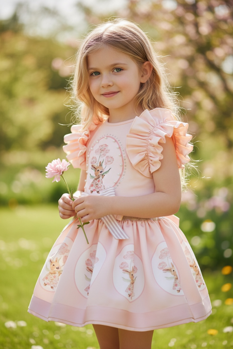 Girls Pink  Skirt Set