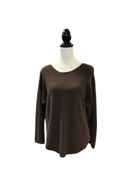 Ladies Soft Knit Jumper in Brown