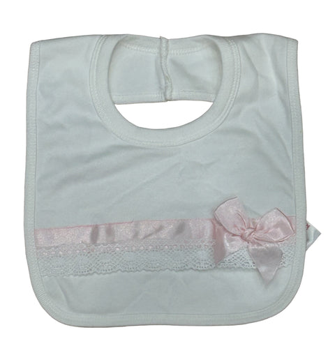 White & Pink Bib BIb