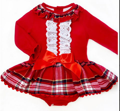 Wee Me Red Tartan Dress