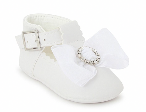 Baby Girls White Soft Sole Shoe