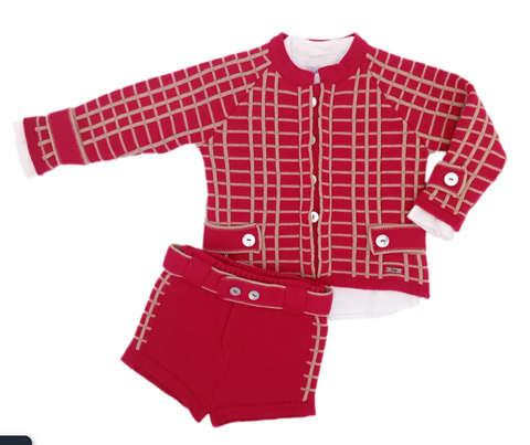 Rahigo Red and Tan Baby Boys Set