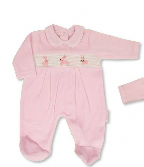 Baby Girls Pink Bunny Babygrow