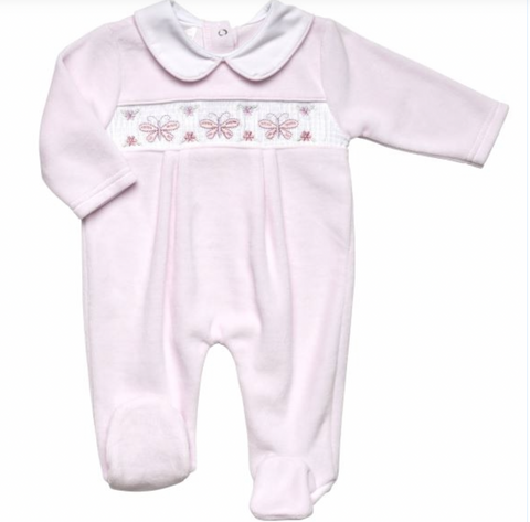 Baby Girls Pink Butterfly Babygrow