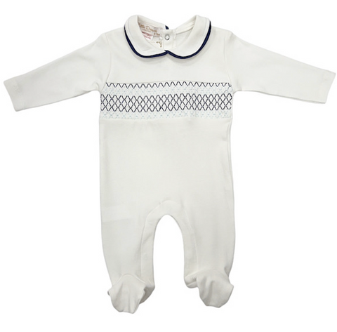 Baby Boys Smocked Baby Grow