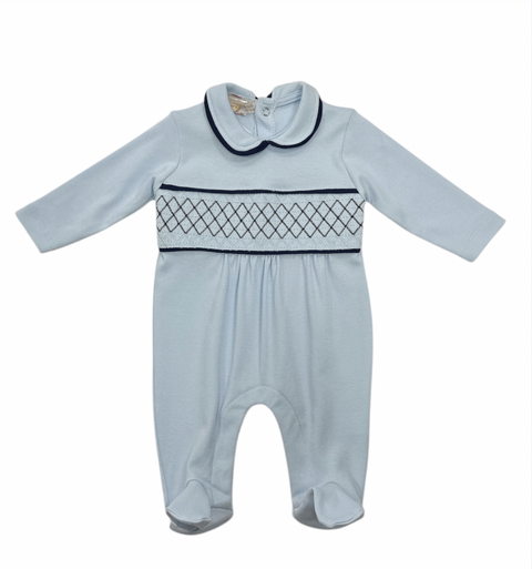 Baby Boys Smocked Baby Grow