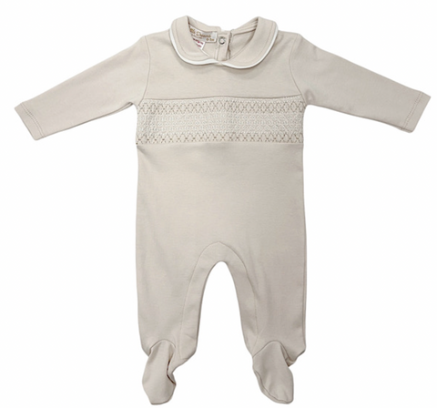 Baby Boys Smocked Baby Grow