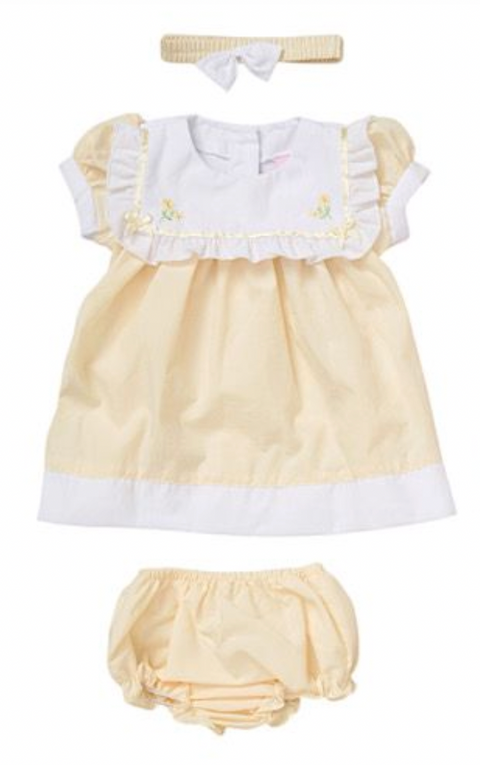 Lemon And White Baby Dress (Copy)