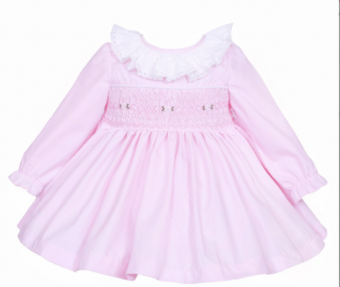 Baby Girls Pink Smocked Dress